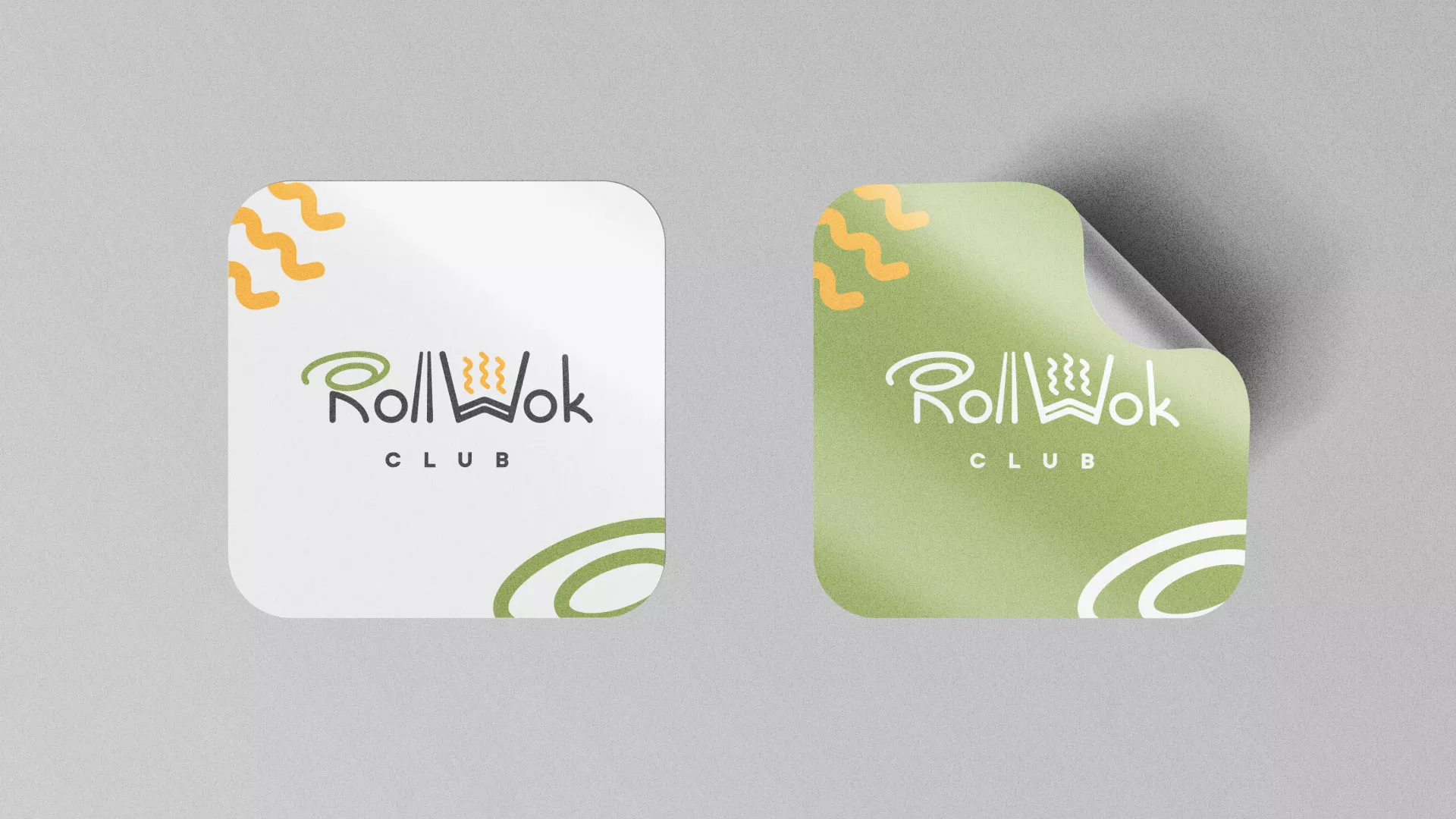 Разработка логотипа и фирменного стиля суши-бара «Roll Wok Club» в Барнауле