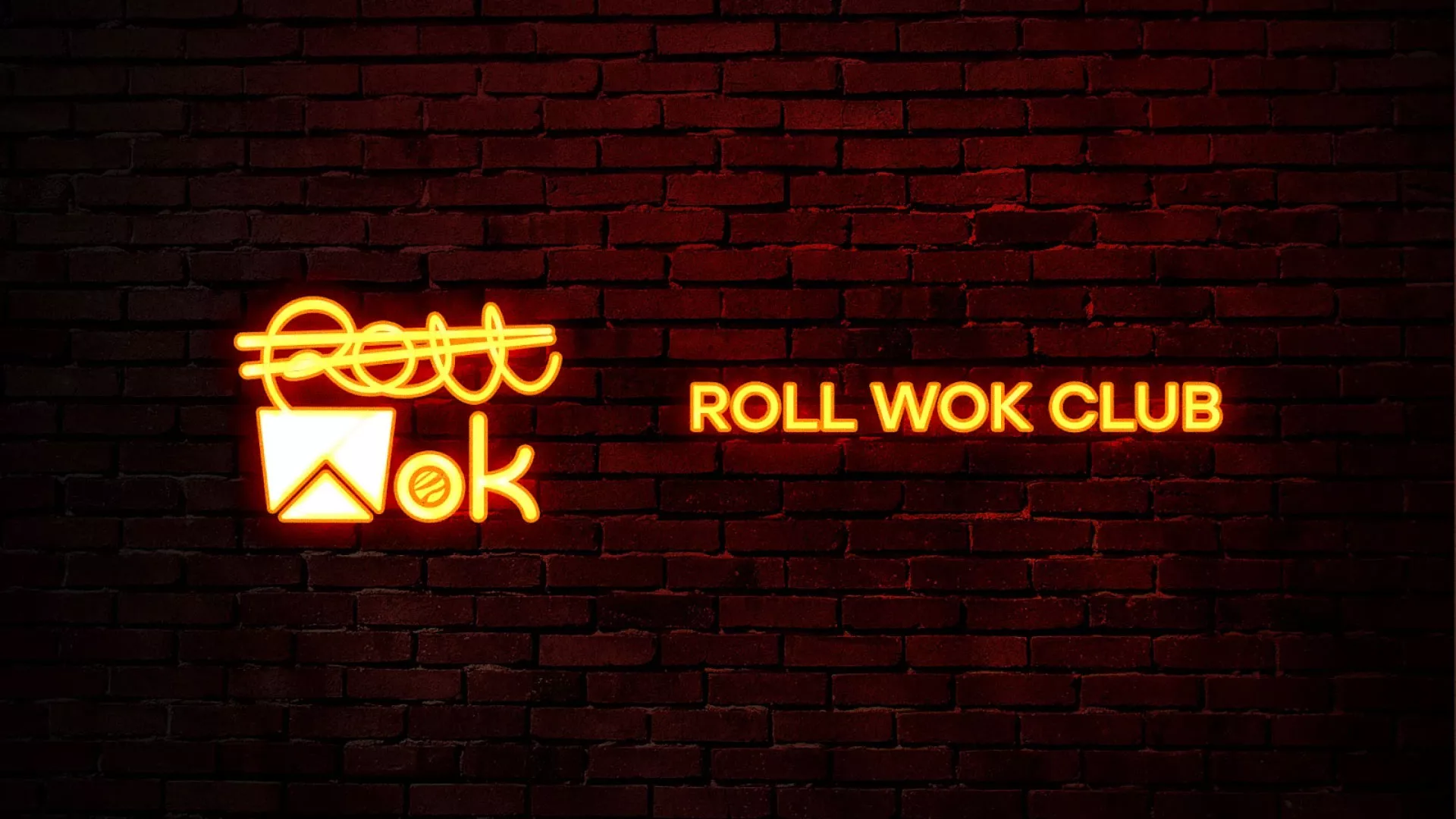 Разработка интерьерной вывески суши-бара «Roll Wok Club» в Барнауле